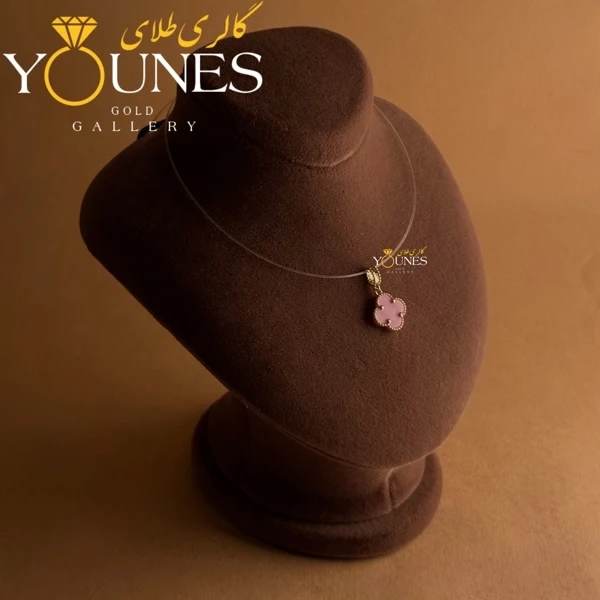 آویز ونکلیف صورتی طلا